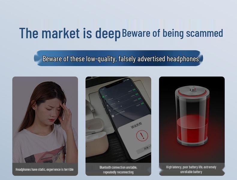 Universal High-Quality Wireless Bluetooth Binaural Mini Headphones for Huawei, Apple, Vivo, Xiaomi, OPPO - Suitable for Men and Women