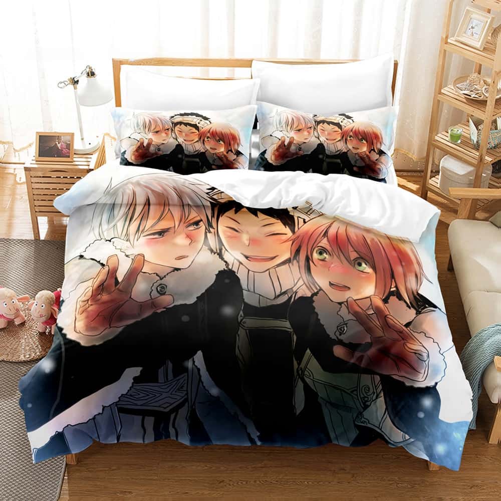 3d Print Snow White With The Red Hair Bedding Set Cartoon Anime three-piece Set Adult Kid Bedroom Duvet Cover Sets Home Textiles