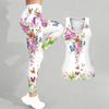 Schmetterlings-Print Yoga-Outfit für Damen Mode Trainings-Leggings Fitness Sport Lässiges Yoga-Set Sportanzug