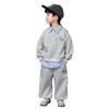Korean Style Boys' Sweatshirt & Sweatpants Set - 2025 New Trendy Autumn Outfit for Kids