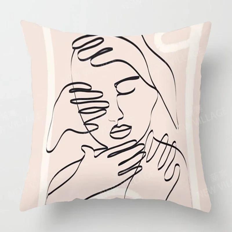 Nordic Fall Home Decor Autumn Throw Pillow Cover Sofa Cushion Cover Modern Morandi