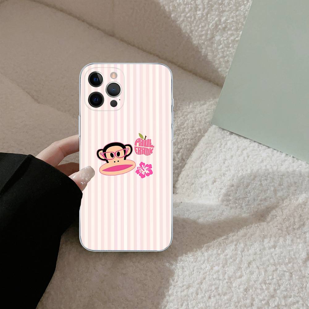 Fashion Logo P-Paul F-Frank For IPhone 17 16 15 14 13 12 Mini 11 Pro Max Transparent Case