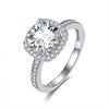 S925 Sterling Silver 1ct Moissanite Ring for Women - High-End European and American Luxury Jewelry Accessory