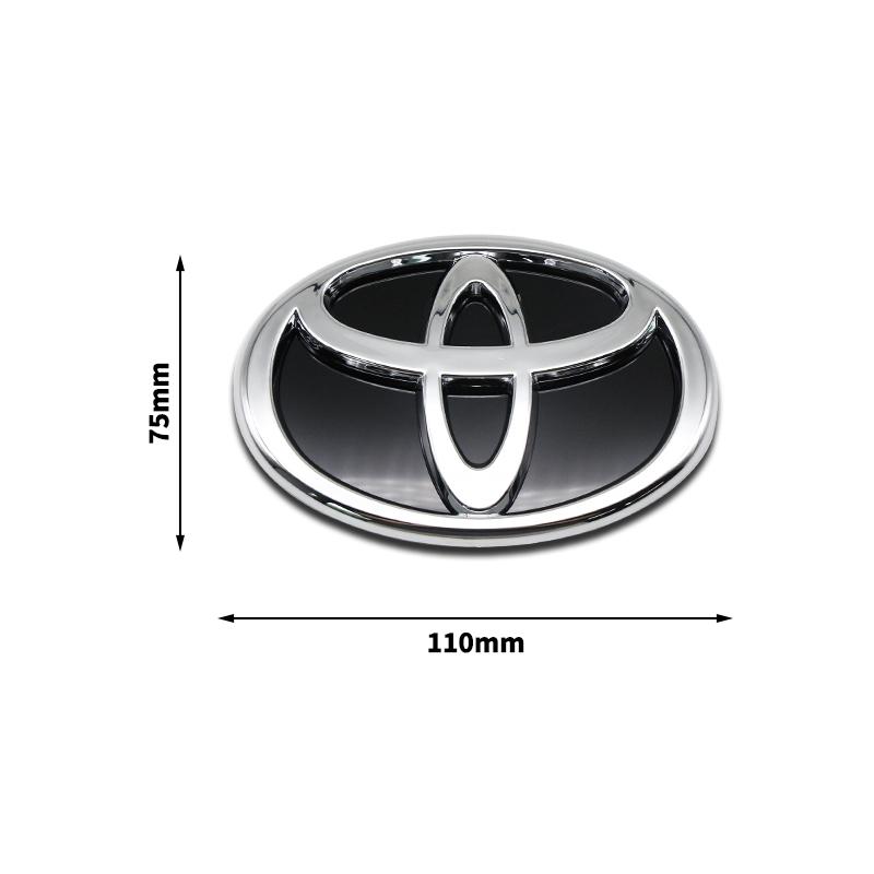 3D Car Logo Modified Black Logo Badges Front Rear Logo Silver For Toyota Hybrid Series Prado Highlander Camry Corolla Styling