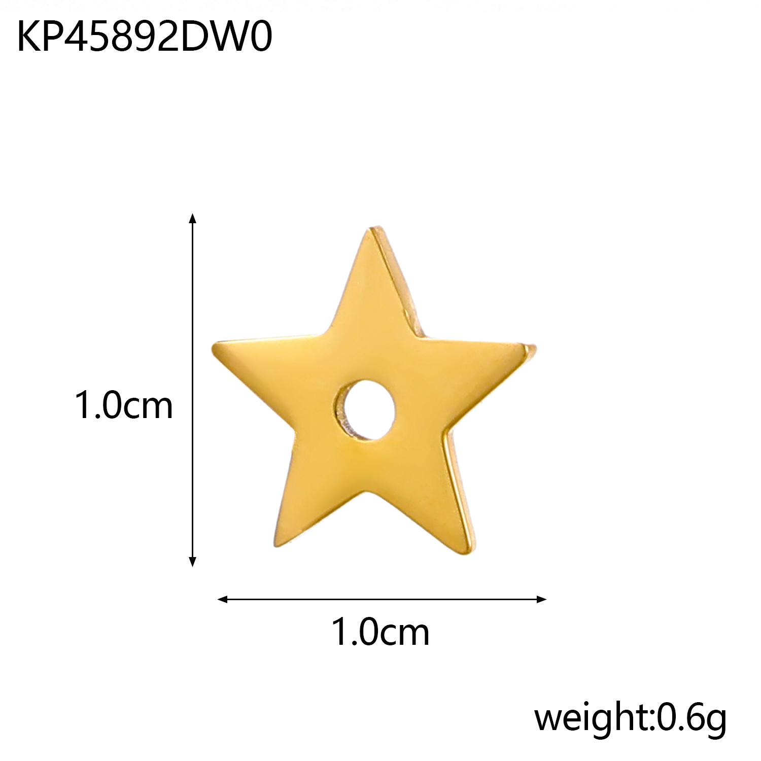 CARLIDANA High Polished Stainless Steel Five-Pointed Star Pendant Blank Small Star Letter Charms Diy Jewelry Accessories