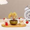 Lucky Cat & Money Tree Desk Ornament