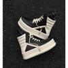 Marca alla moda rialzo alta top testa grande suola spessa triangolo invertito americano nicchia uomo cerniera high street stivali Martin scarpe da ginnastica scarpe muffin