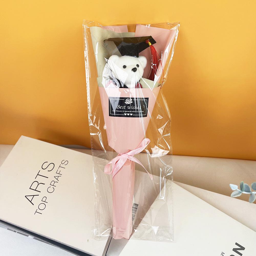 Doctor Bear Graduation Plush Bouquet - Children's Celebratory Souvenir Doll