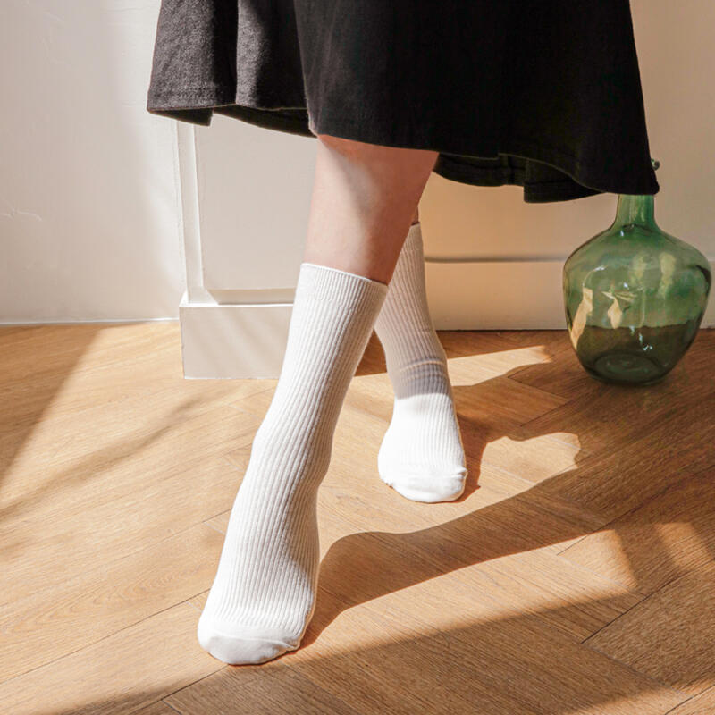 Basic Lip Socks White 5 Pairs UNI117-SET Men s (245~285mm)
