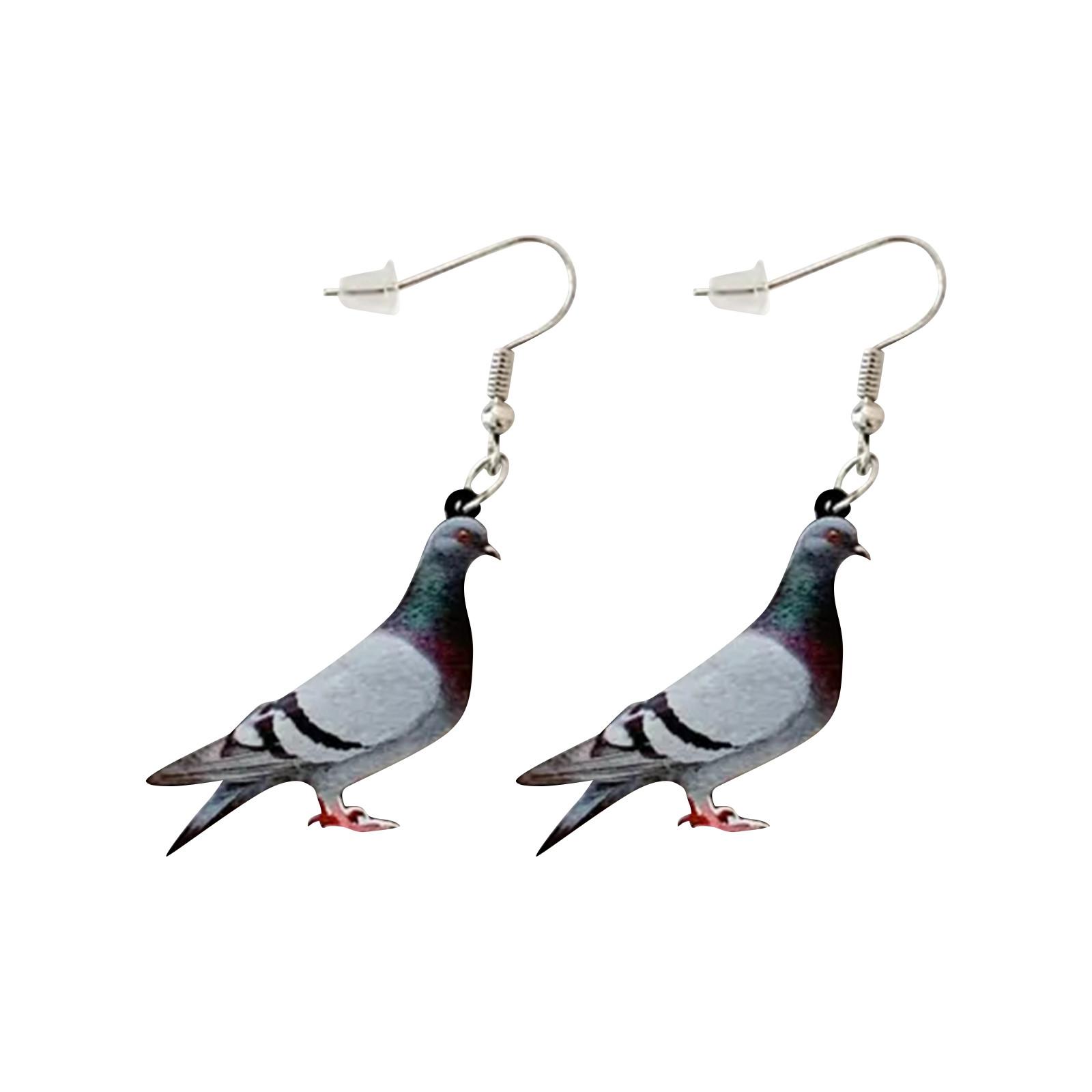 Акриловые серьги и птичьи украшения