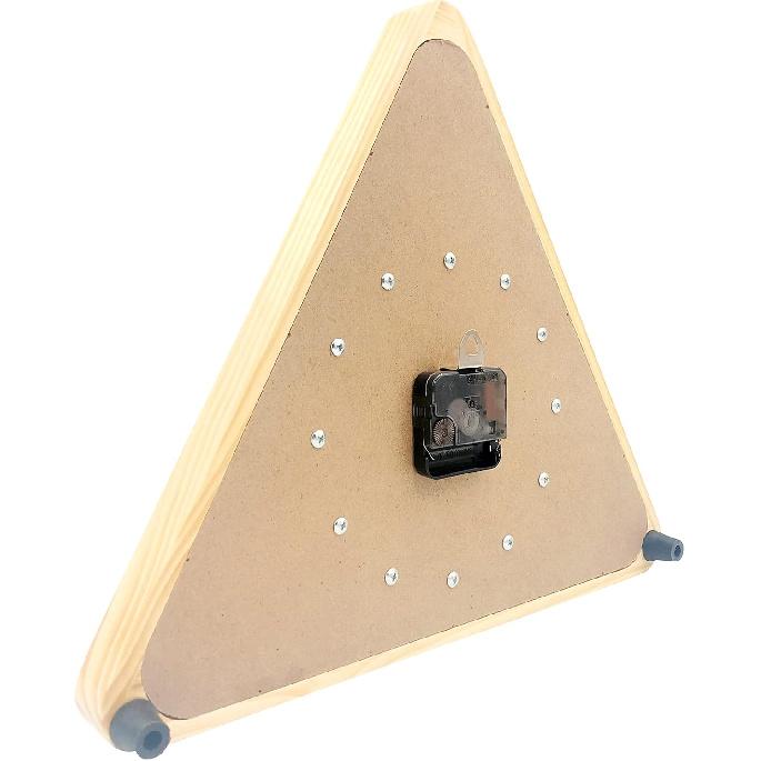 Yuanhe Billiards Pool Ball Clock - 14Inch Triangle Pool Table Cool Wall Clock with Solid Wood Frame,Great for Billiards Room,Pool Room,Game Room,Bar