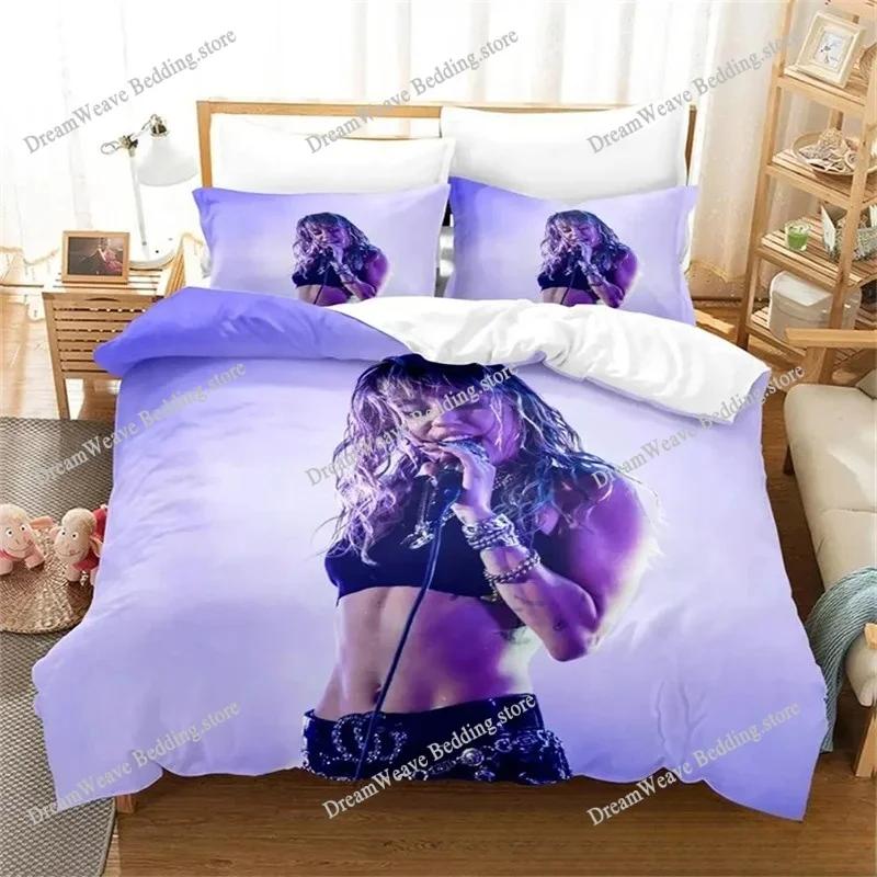 Fashion 3D Print Singer M-Miley Cyrus Bedding Set Boys Girls Twin Queen Size Duvet Cover Pillowcase Bed Kids Adult Duvet Cover74