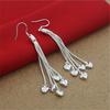 New  Sterling  Earrings Heart-Shaped Snake Bone Earrings For Women Fashion Jewelry Wedding Gifts