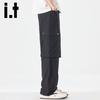 izzue it Men's Ice Silk Straight Cargo Pants