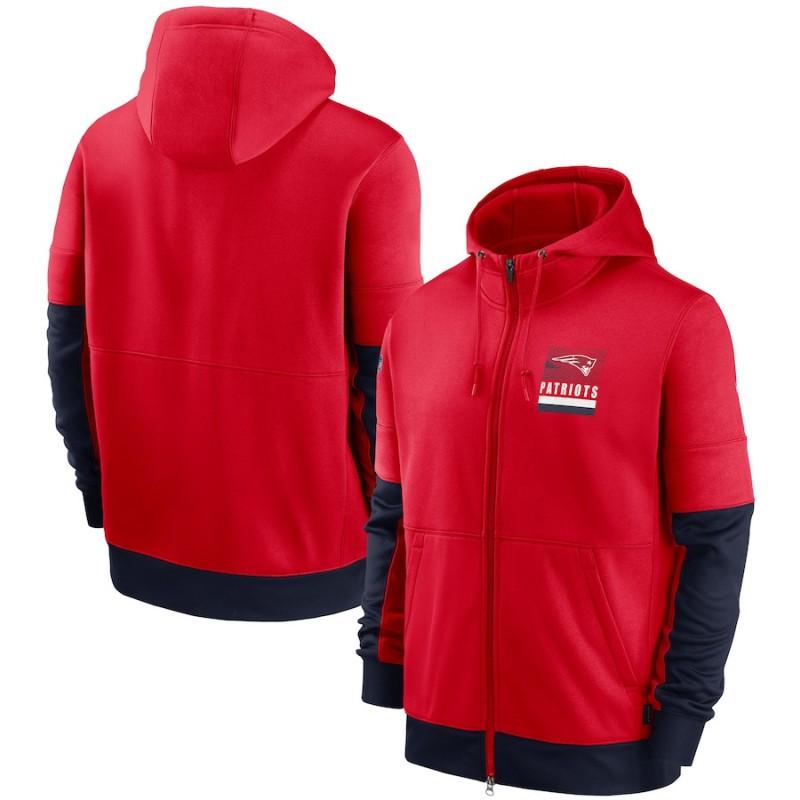Mens Zip-Up Hooded Sweatshirt NFL Football Team Print Athletic Casual Wear