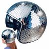Stunning Light Effects Glitter Mirror Helmet Retractable Flip Visor Helmet  Music Festivals