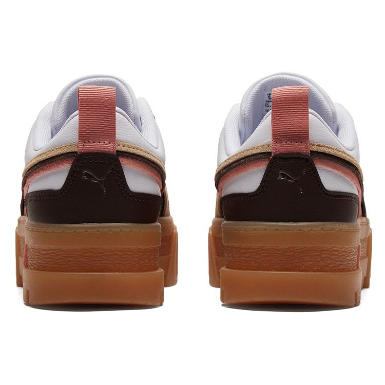 Puma Baskets Mayze Triplex pour femme Blanc Chocolat Marron 384871-01