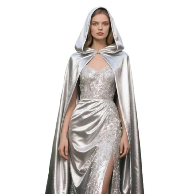 Themed Party Cloak With Adjustable Neck Tied Detail, Lightweight Wizard Hooded Cape For Indoor Outdoor Event