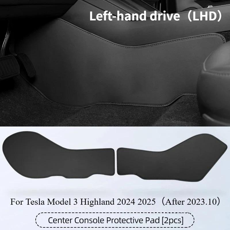 For Tesla Model Y Juniper 2025 Central Control Anti Kick Pads Leather Side Defense Anti-dirty Pad Protective Cover Accessories