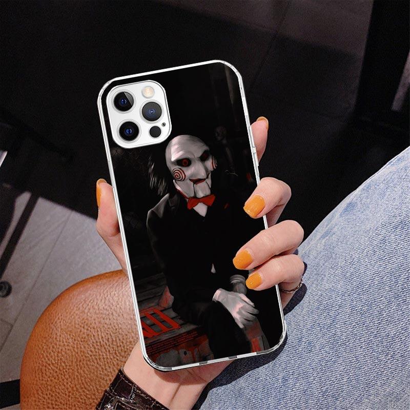 The Jigsaw Killer Horror Phone Case For iPhone 17 Air 16 Pro Max 16E 15 + 14 Plus 11 12 13 Mini 7 8 SE Gift Print Cover Fundas 1