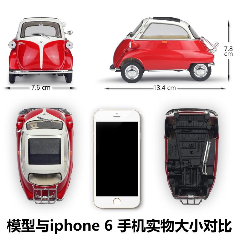 Welly 1:18 Bmw Isetta Alloy Car Model Diecasts & Toy Vehicles Collection Car Toy Boy Birthday Gifts