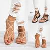 2021 Frühling-Sommer Damen Übergröße Sandalen mit rundem Zeh flach - Europäischer und Amerikanischer Stil