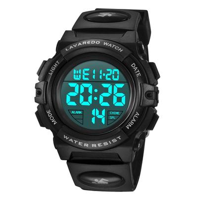 Children's Digital Sports Watch Waterproof Multi-functional Alert Date Day Dual Time LED Analog Display for Boys and Girls