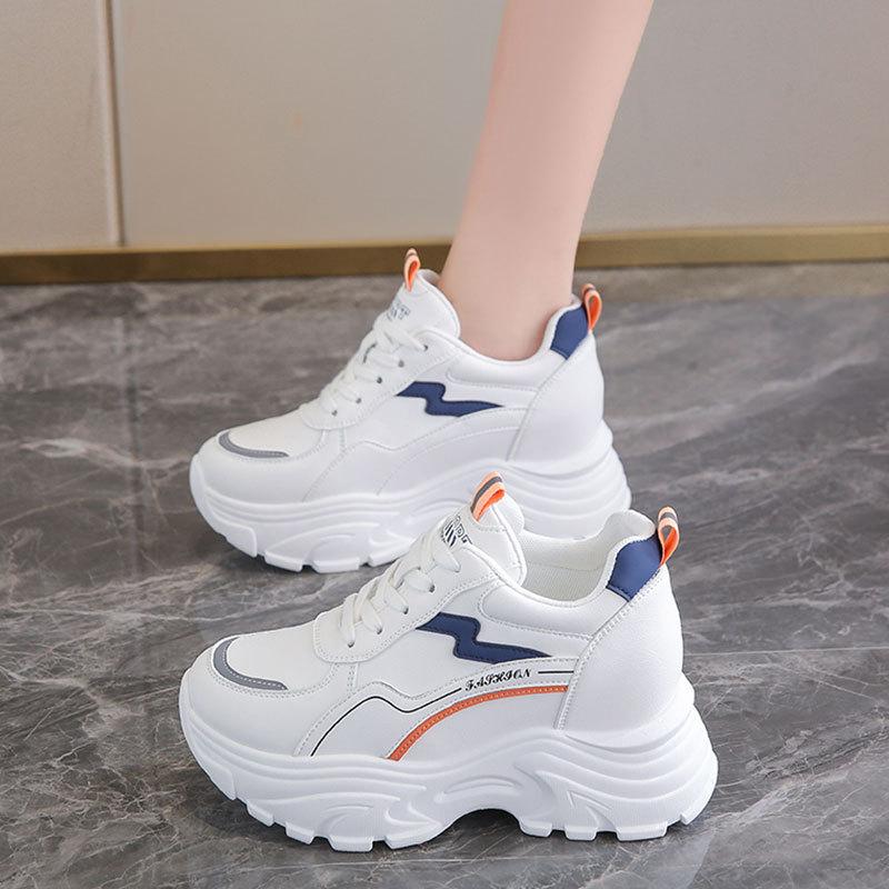 Small man height increase casual sports shoes ins spring and autumn new platform dad shoes women