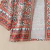 ZANZEA Women Bohemian Floral Print Open Front Cropped Half Sleeve Vintage Casual Holiday Tops Blouse