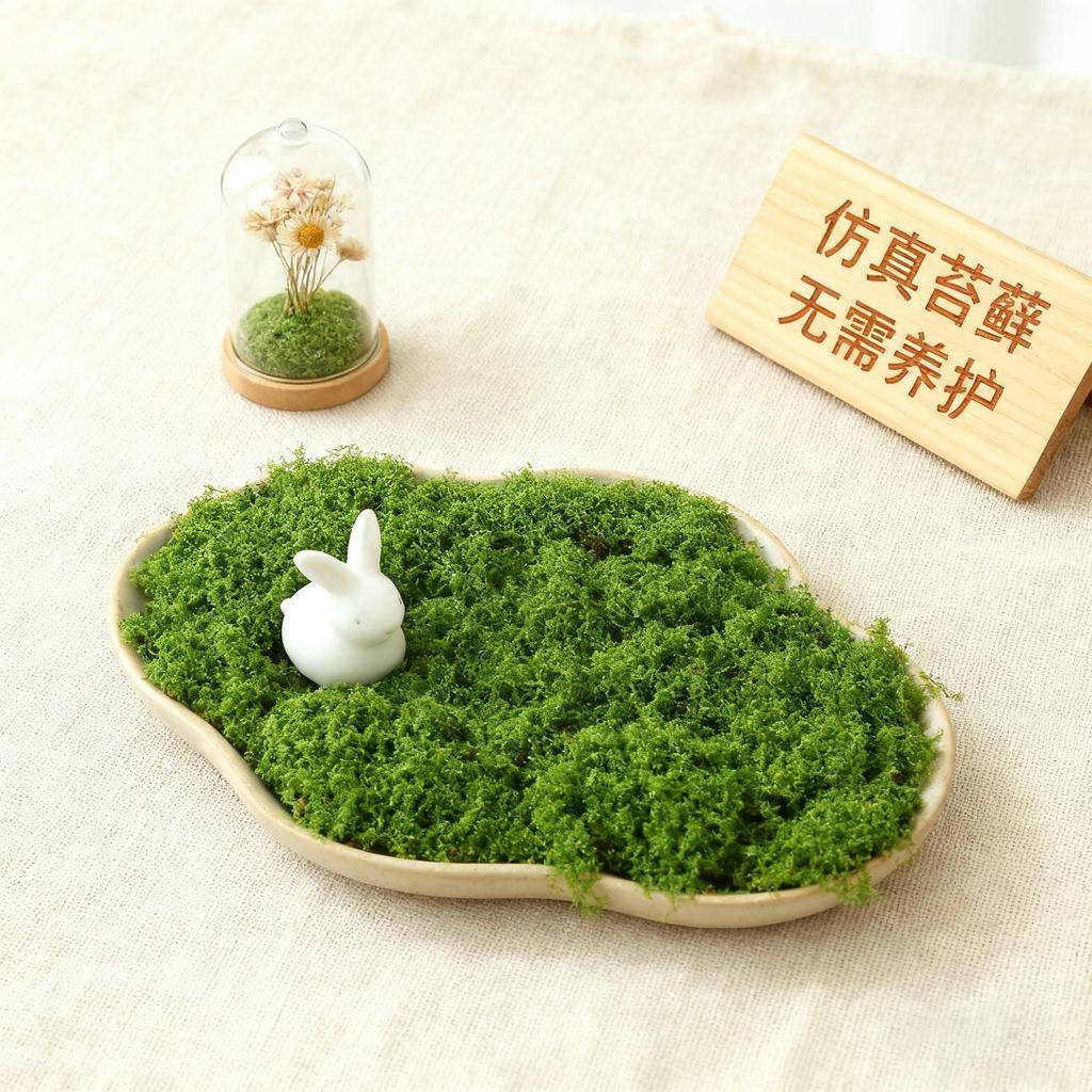 Artificial Moss Turf Landscape Ornament for Bonsai & Potted Plant Decoration