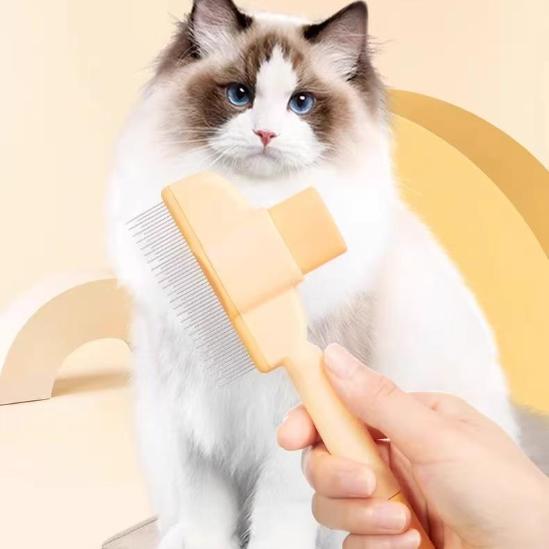 One-Click Self-Cleaning De-shedding Comb & Knot Remover for Cats and Dogs