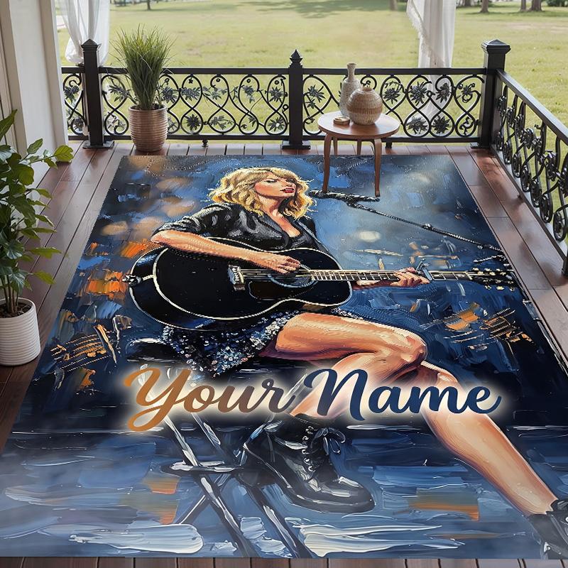 Custom Text Taylor Swift Pattern Floor Rug Soft Indoor Carpet Mat Living Room Bedroom