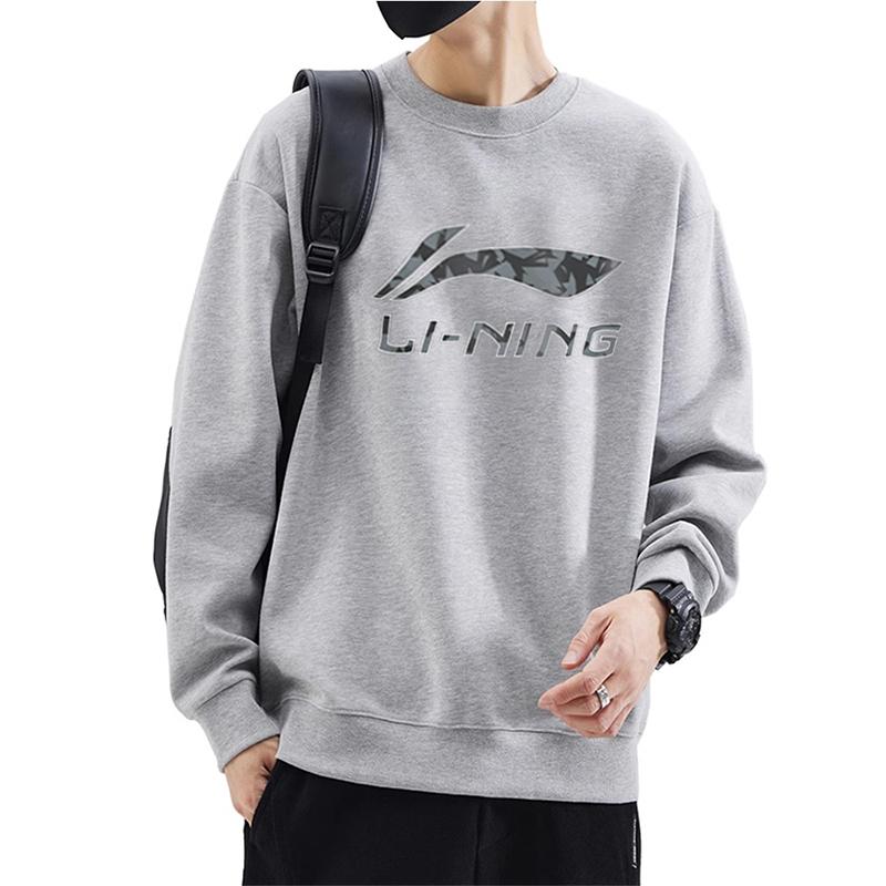 Li Ning Sweatshirt Men's Light Heather Gray AWDTC71-2