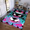 Colorful Cartoon Style Rug with Bold Graffiti Monster Design Artwork Suitable for Use As an Anti-slip for Living Room Bedroom Sofas