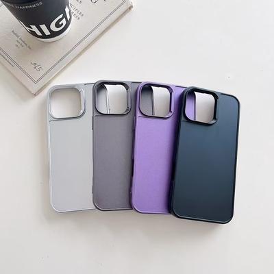 Großloch Sprühlackiertes Leder Rille PC+TPU Zwei-in-eins Geeignet für IPhone15promax Sturzsicher 14/13 Vollständige Abdeckung