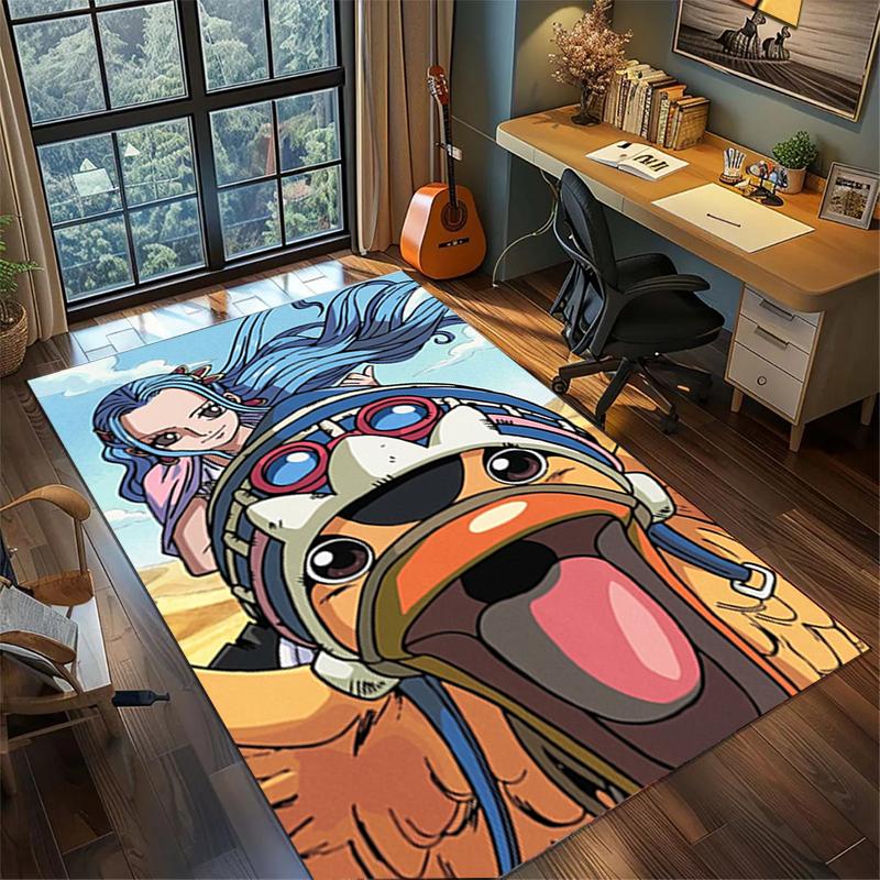 "ONE PIECE" Washable Carpet Non Slip Large Area Rug Floor Mat Bedroom Gamer Room Decor kwq23