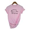 I Can T Adult Today Lovely Cat Letter Print T Shirt Women O Neck Short Sleeve