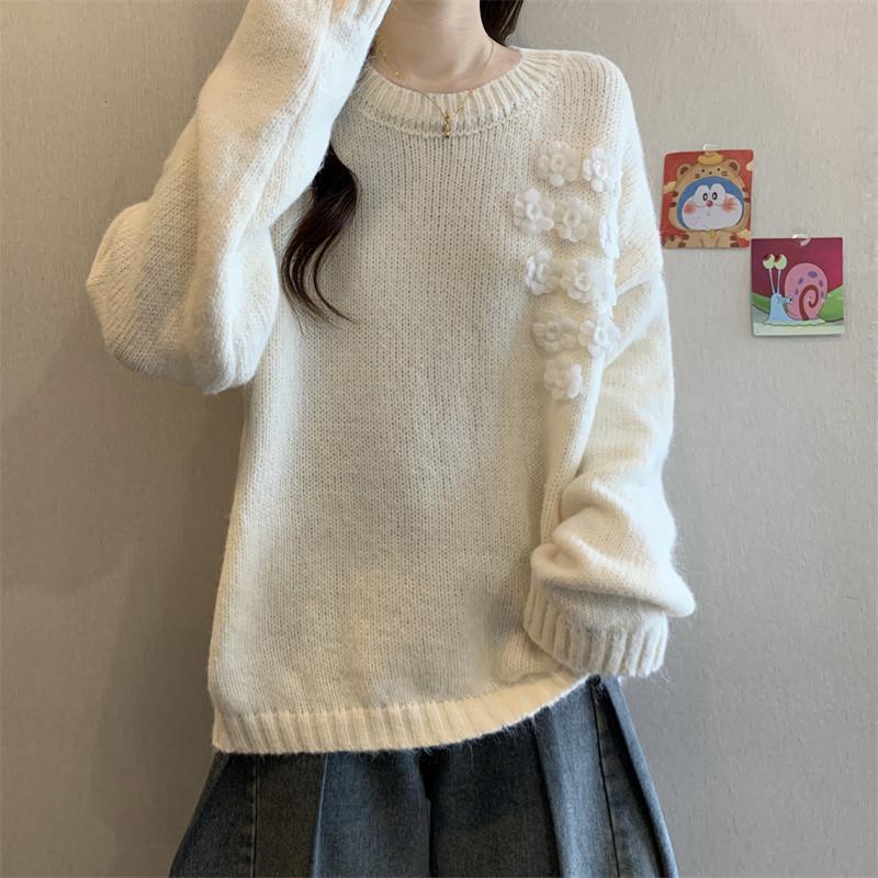 Sweater for Women Autumn Winter Thickened Warm Knitted Stretchy Long Sleeve Tops
