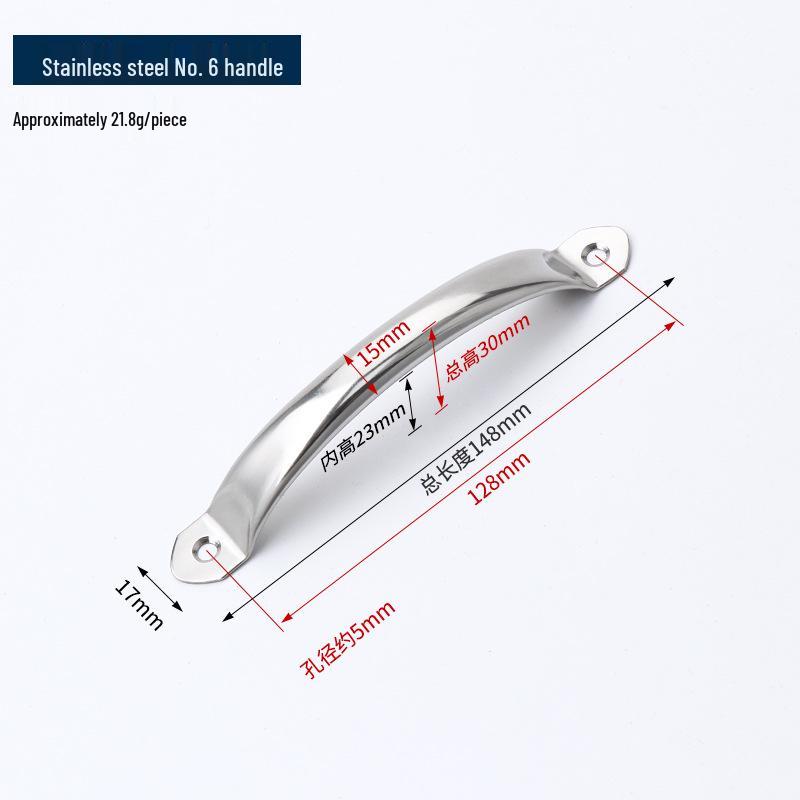 Stainless Steel Curved Pull Handle for Kitchen Cabinets, Wardrobe Doors, and Chopping Boards