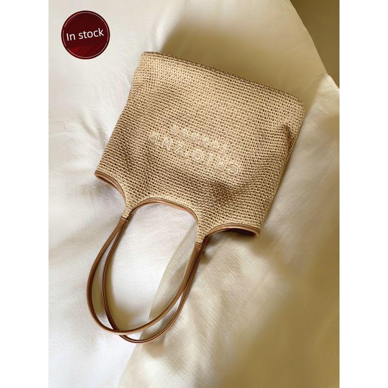 

South Style Chio2nd Owner Original Rhine Spring Break Tote Bag Female Summer Woven Bag Large Capacity Shoulder Bag