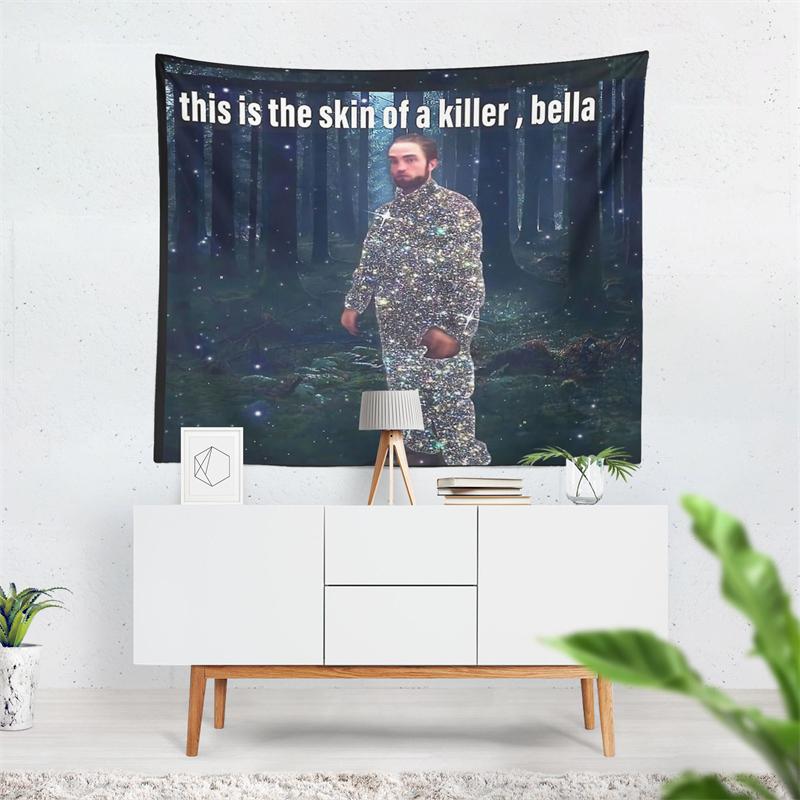 Aertemisi This is The Skin of a Killer Bella Meme Tapestry Wall Hanging Art for Bedroom Living Room College Dorm Party Backdrop