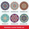 Modern Rubber Coaster Set With Heatresistant Patterned Surface For Home Dining