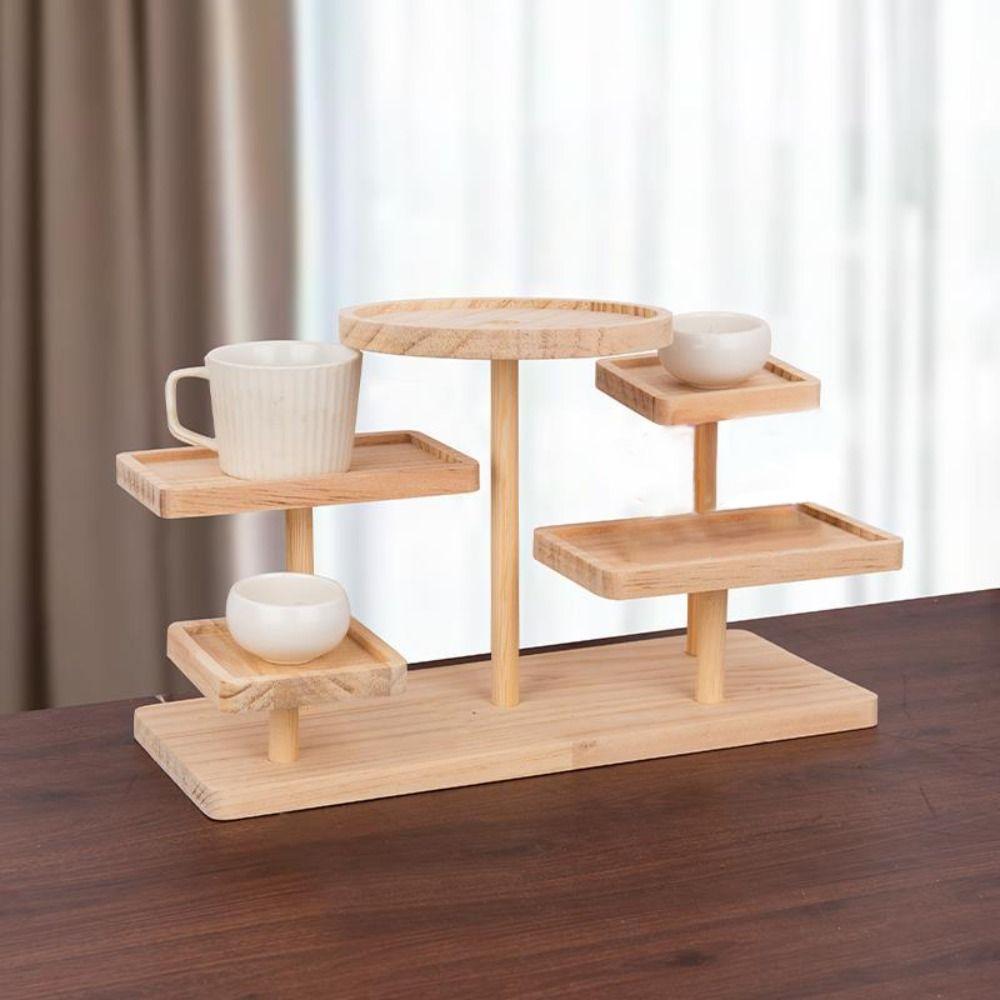 Space Save Wooden Storage Display Rack Detachable Cosmetic Storage Tray Room