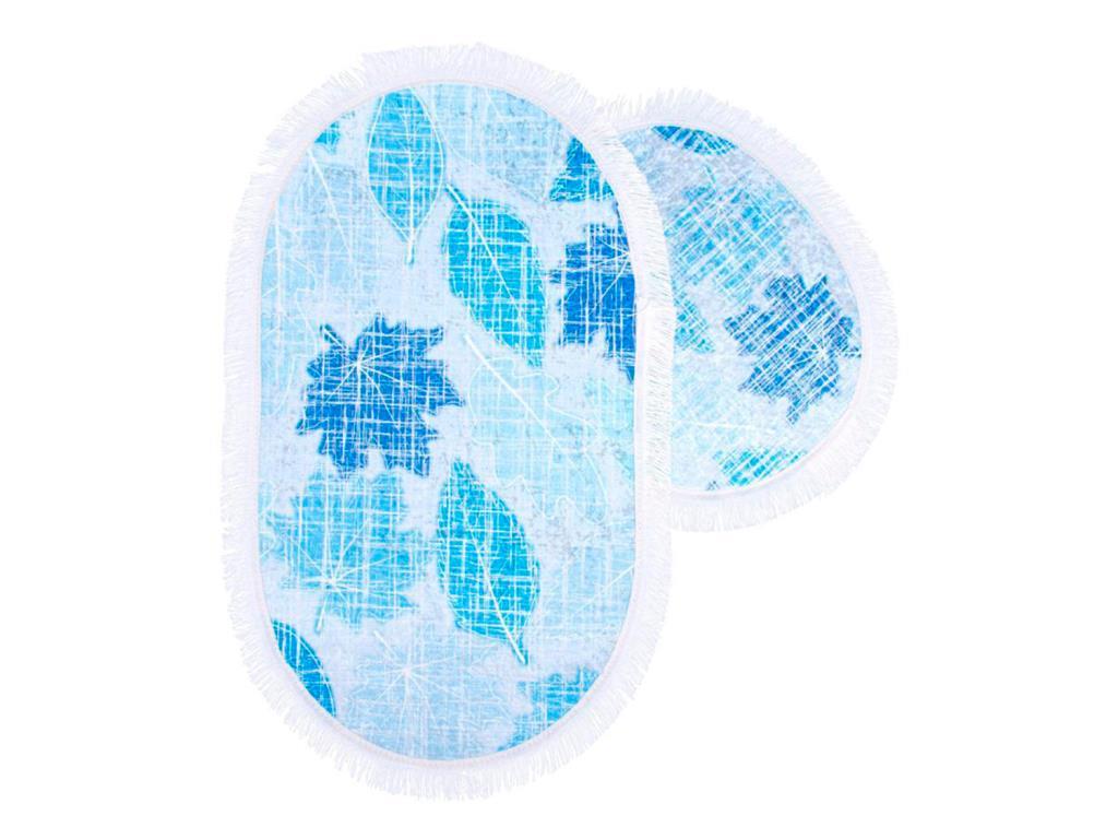 

Набор ковриков для ванной Alice Oval, 2 шт., бирюзовый