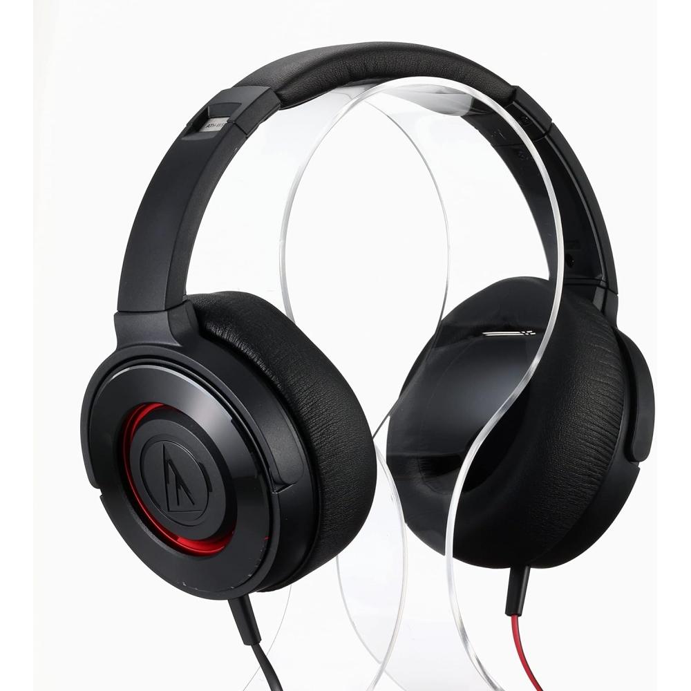 Audio Technica Solid Bass Portable Headphones Heavy Bass Black Red Ath Ws550 Brd Red