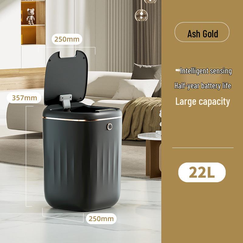 Smart Sensor Trash Can: Minimalist, Waterproof, Large Capacity for Bathroom