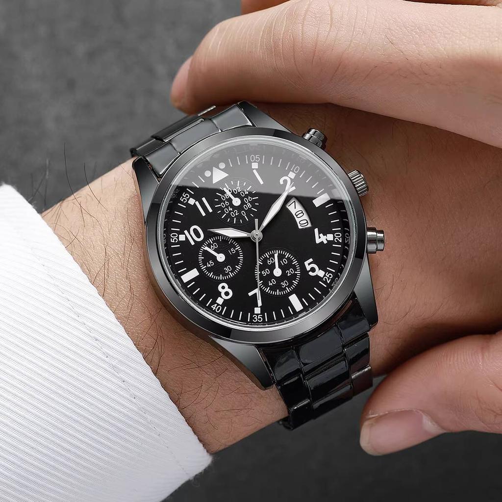 Luxury Mens Calendar Quartz Watch Fashion Men Business Wristwatches Reloj Hombre