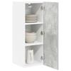 Wall Mounted Cabinet In Concrete Grey and White 30 X 31 X 80 Cm Particleboard