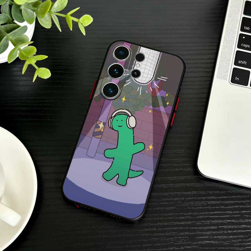 

Cute cartoon K-Jurassic Phone Case For Samsung S26,S25,S24,S23,S22,S21,S20,Ultra,Plus,FE Black Soft Cover Samsung S21Ultra