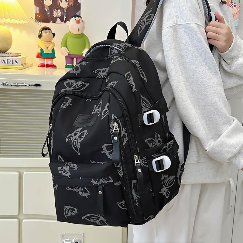 Reflective Butterfly Backpack for Middle & High School Girls – Versatile Shoulder Bag for Students